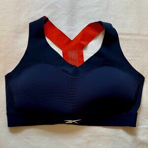 Reebok Les Mills® PureMove+ Sports Bra – Vector Navy (Size S, A–D) Used Like New